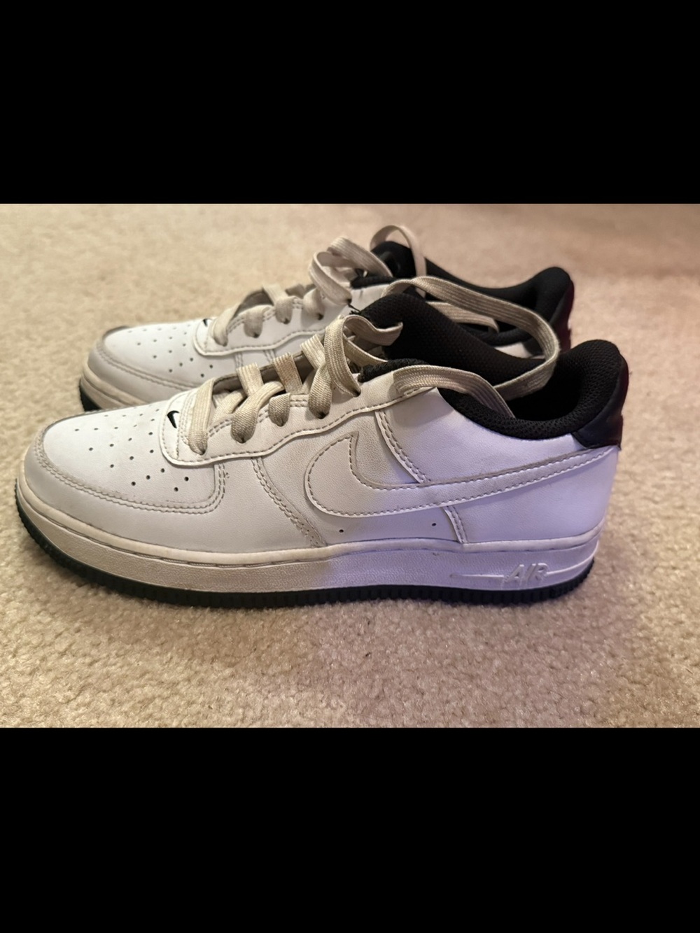 Nike Air Force 1 Low White Black GS Youth Size 4.5 DV1331-100